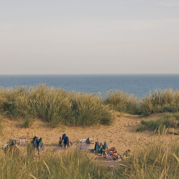 Autumn dunes and marram grass at Camber Sands