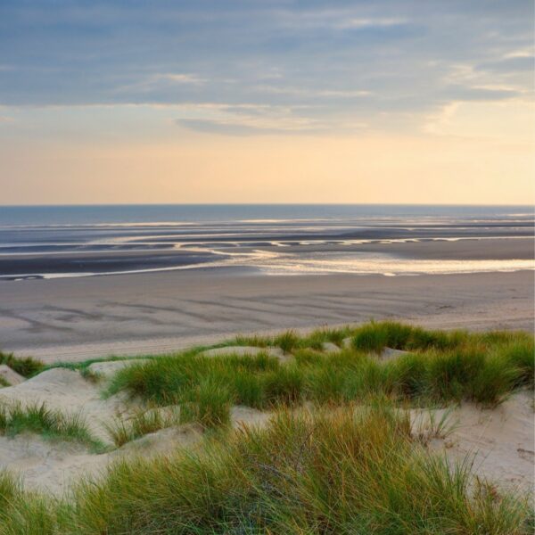 camber sands beach view with dunes